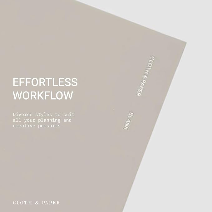 Cloth & Paper Travel Notebook | Blank Notebook – Angora | Pocket Plus Writing Journal 3.2" x 6" | Unlined Notebook for Writing, Sketching, Creative Planning, Journaling & Notes – Soft Touch Cover