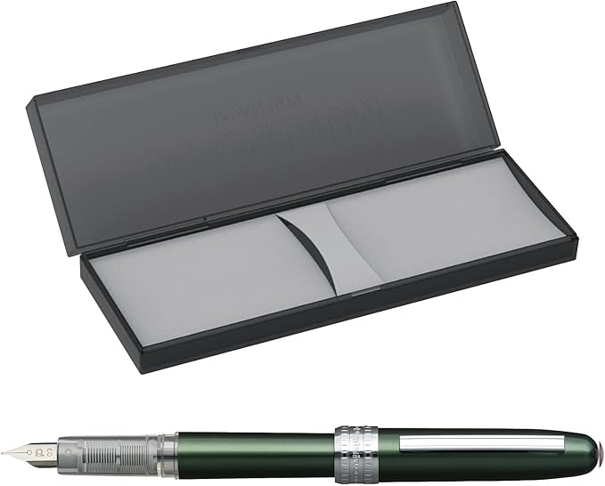 PLATINUM Platinum Fountain Pen, Plaisir Fine Nib, Green (PGB-1000-#41-F)