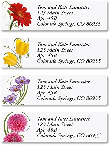 Colorful Images Return Address Labels | Floral Whispers, 240 Count, Self-Adhesive, With Dispenser, Customize with Name & Shipping Address