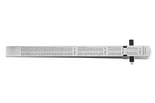 PEC Tools 6" Machinist Pocket Ruler - Stainless Steel with Pocket Clip, Round End, 32nds and 64ths Graduations on Front, Decimal Equivalents Chart on Back - Made in USA