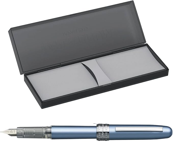 Platinum Fountain Pen, Plaisir Fine Nib, Frosty Blue