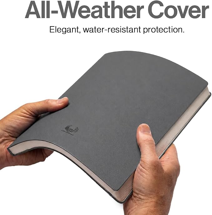Sketchbook for Drawing, Lay Flat Softcover Sketch Book for Kids/Adults, Ideal for Ink, Water Color, Pen, Pencils, 160 Tear Resistant Pages, Size: Medium, Leda Art Supply (Medium Gray)