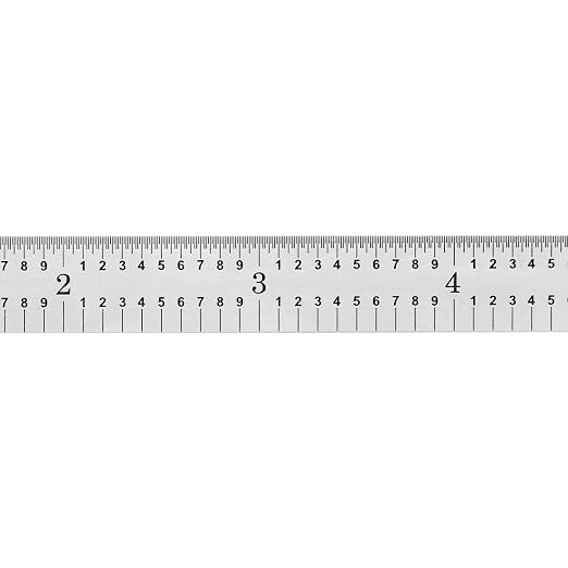 PEC Tools 12" Metal Ruler, Flexible Stainless Steel Rule, 5R Graduation, Trusted by Professionals, Made in USA