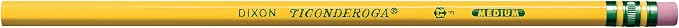 Ticonderoga Wood-Cased Pencils, Unsharpened, #2.5 F Medium, Yellow, 12 Count