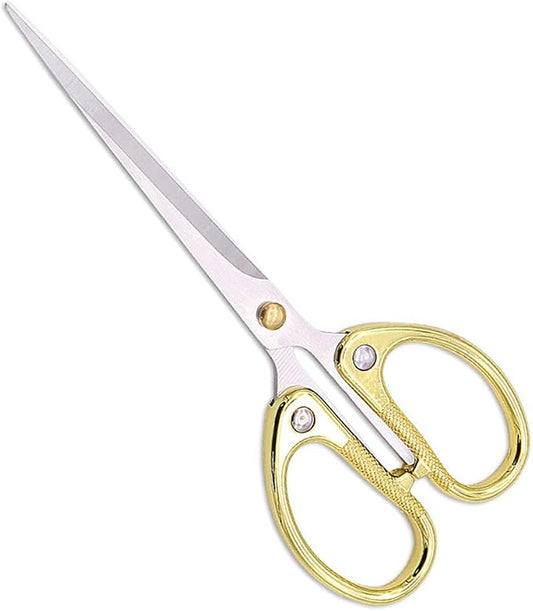 6.3-inch Small Craft Scissors, Sharp Blades Office Scissors for Desk, Stainless Steel All Purpose Scissors for Office, Home, School, DIY, Sewing, Fabric (Gold)