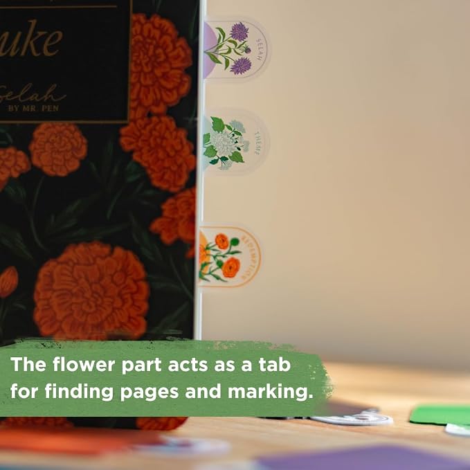 Mr. Pen- Plastic Transparent Bible Sticky Notes, 10 Pads, 200 Sheets | Botanical Design, Bible Journaling Supplies, Plastic Sticky Notes, Water Resistant, Easy Peel, Removable