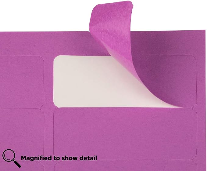JAM PAPER Return Address Labels - Standard Mailing - 1 x 2 5/8 - Violet - 120 Shipping Labels/Pack