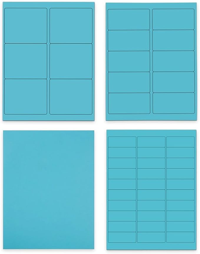 JAM PAPER Shipping & Mailing Address Labels - Multi Size Assortment - Blue - 370/Pack
