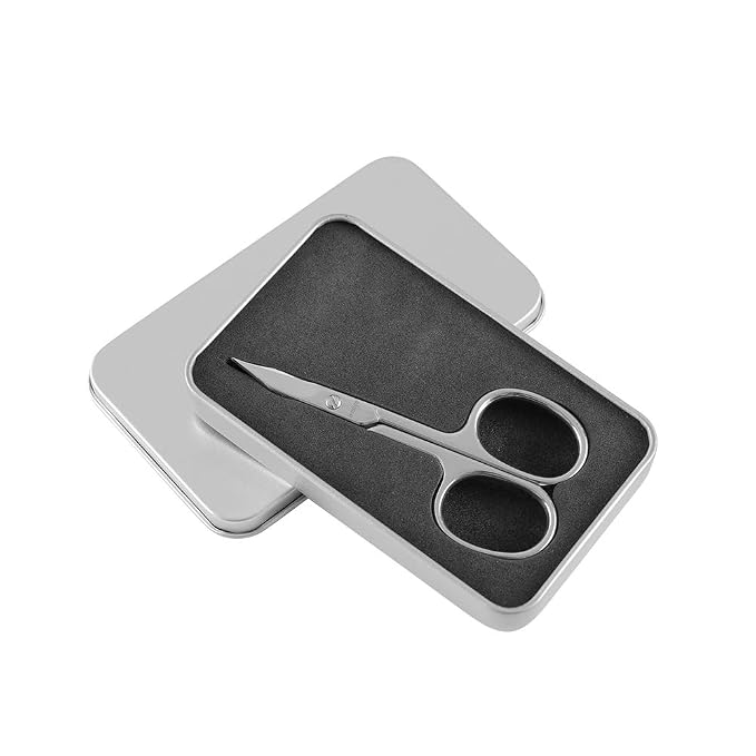 LIVINGO Premium Nail Scissors Curved Stainless Steel Beauty Tool | Precision Blade, Cuticle Manicure Care, Eyebrow Eyelash Grooming, Smooth Detailed Trimming