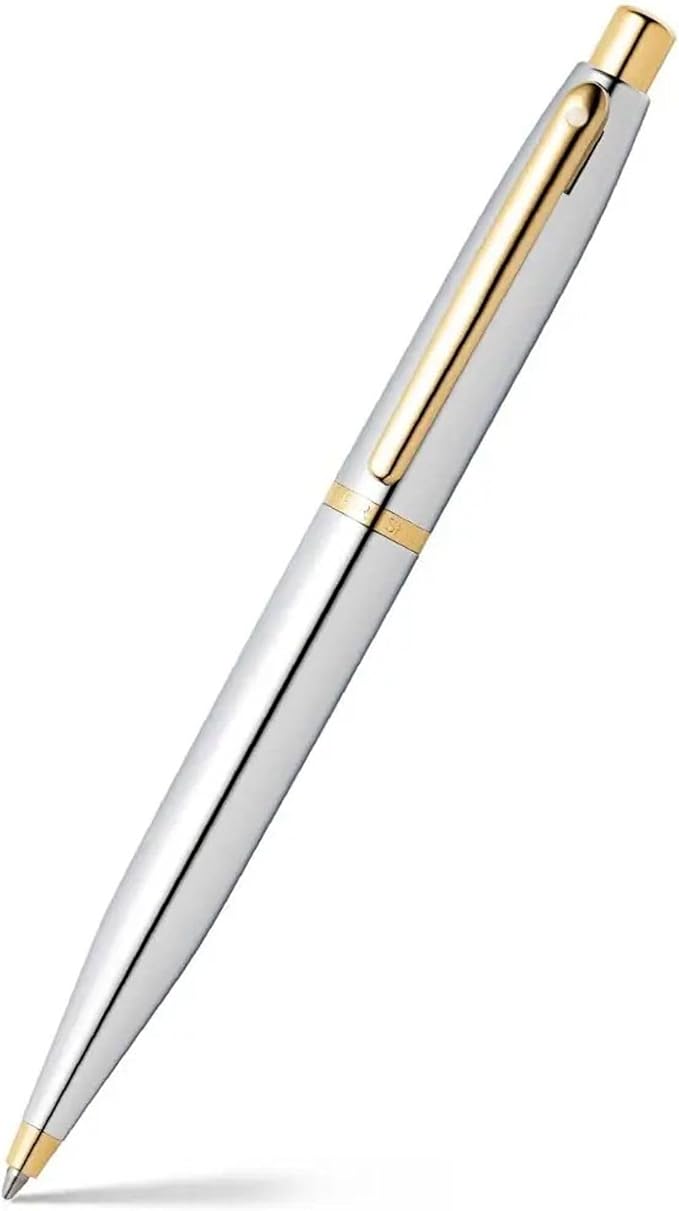 Sheaffer VFM Chrome Ballpoint Pen with Gold Tone Appointments