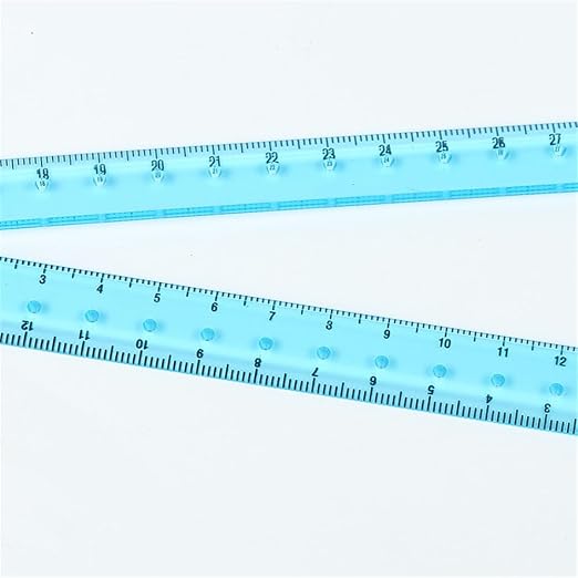 3 Pcs Folding Ruler Clear Ruler Soft Ruler for School Teacher Office Learning Supplies(Blue Red Transparent)