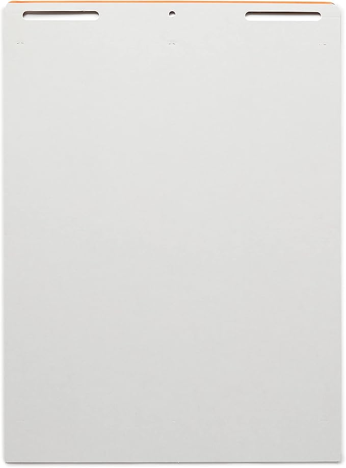 Amazon Basics Sticky Easel Pads for Presentations, Brainstorming, Classroom Use, Bleed-Resistant, Easy to Hang, 25 x 30 in, White, 2-Pack