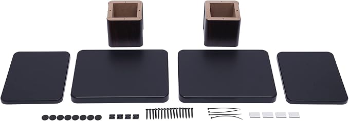 Universal Speaker Stand Pair, H6in Desktop Bookshelf Speaker Stands Holder for Surround Sound Studio Monitors Up to 33lbs, for Home Theater Living Room Floor, Black