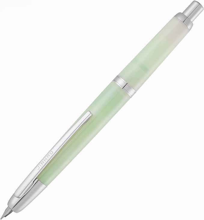 JINHAO 20 Celestial Jade silver Clip Resin Press Fountain Pen F Ink Pen With Converter Stationery School Supplies