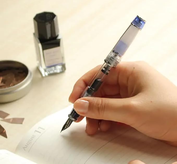 Iro-Ai Pilot Fountain Pen Transparent Blue Fine Point P-FPR-1-TL-F With Original Stylus Ballpoint Touch Pen