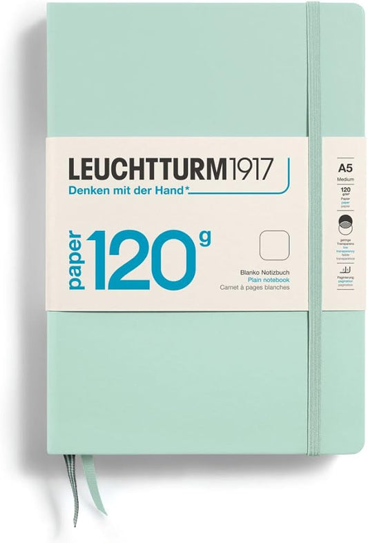LEUCHTTURM1917 - 120G Special Edition - Medium A5 Ruled Hardcover Notebook (Mint) - 203 Numbered Pages with 120gsm Paper