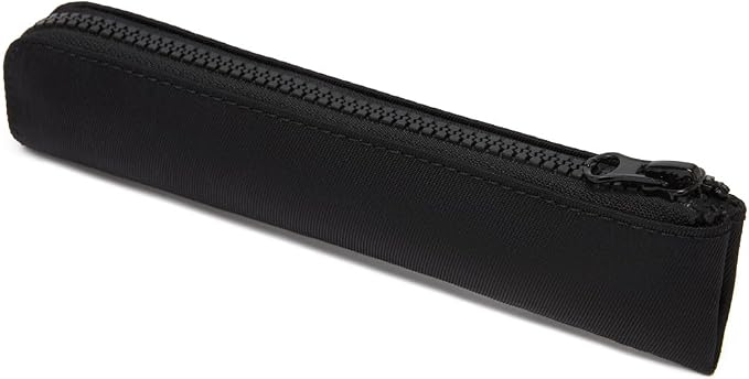 Slim Pencil Case Small Pencil Pouch Pen Case (Black/OF)