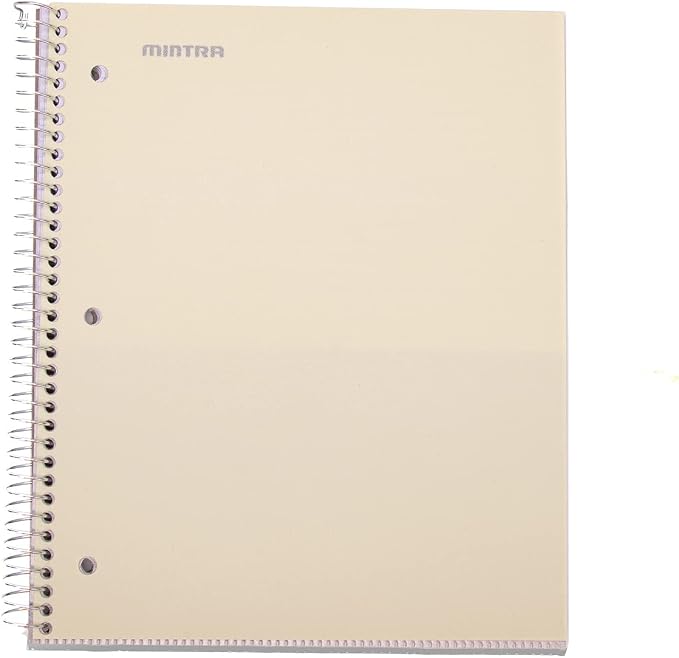 Mintra Office Durable Spiral Notebook - 2 Subject (College Ruled 3pk, Arctic Ice, Sun Yellow, Spring Pink)