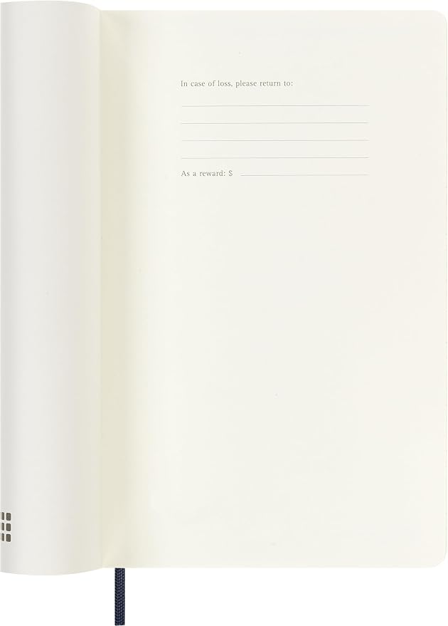 Moleskine 2026-27 18-Month Weekly Planner, Large, Sapphire Blue, Softcover | July 2026-December 2027 Large 208-page weekly planner with weekly spreads, ruled notes pages, stickers, and pocket.