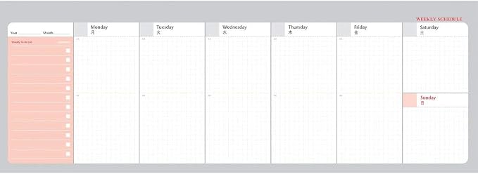 PAPERIAN Brilliant 2021 Blue Wirebound Undated Weekly Planner Pad Scheduler (12 x 4.4 inches)