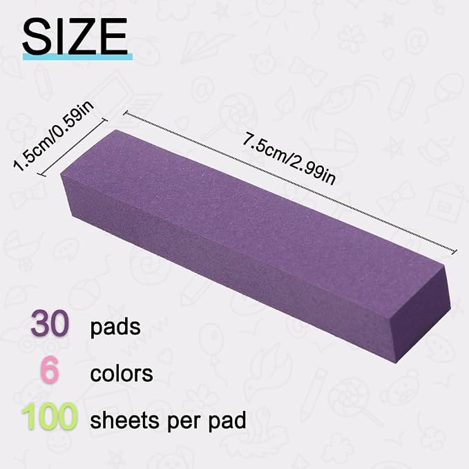 Sticky Notes Small Sticky Notes 30 Pads 6 Colors Mini Long Self-Stick Stickies Note Flags Tabs 0.6×3 100 Sheets Teacher Back to School Supplies and Oﬃce Products