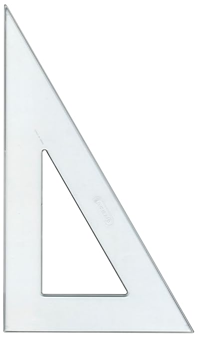 Westcott Student Grade Polystyrene Triangle, 30 and 60 Degrees, 12 Inches, Clear