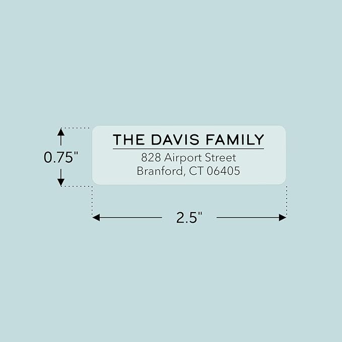 Personalized Clear Return Address Labels - Custom Matte Clear Address Stickers on Sheets (100-1000 Labels)