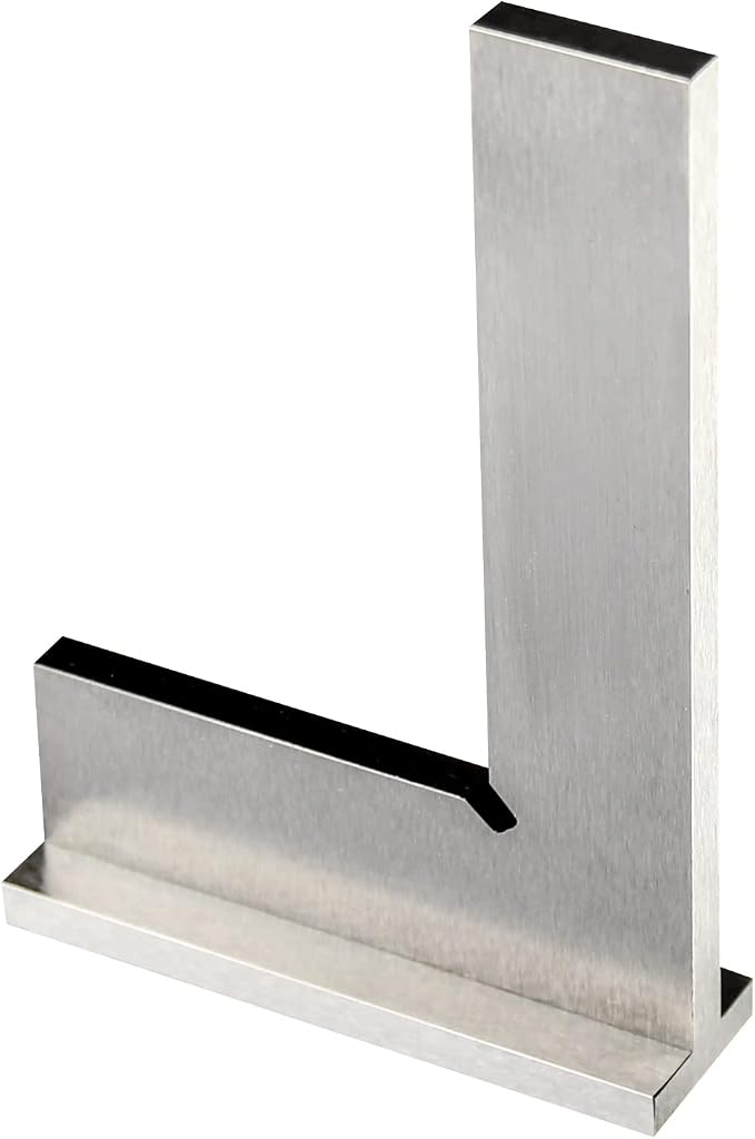 Precision Machinist Square 3 Inch Engineer Square 90 Degree Right Angle Ruler Ground Hardened Steel with Seat 3 x 2 Inch