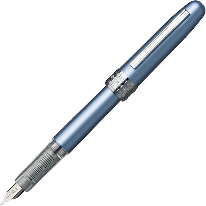 Platinum Fountain Pen, Plaisir Fine Nib, Frosty Blue