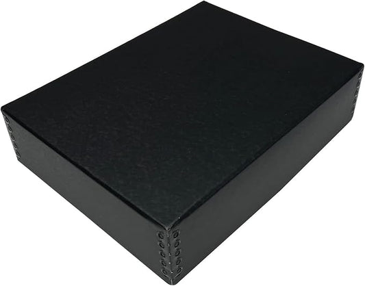 Lineco Museum Archival Storage Box, Drop Front, 9.75x12.75x3 in, Black | Acid-Free with Metal Edge, Preserves Picture Longevity, Organize Photos, Newspapers, Prints, Documents, Crafts, DIY
