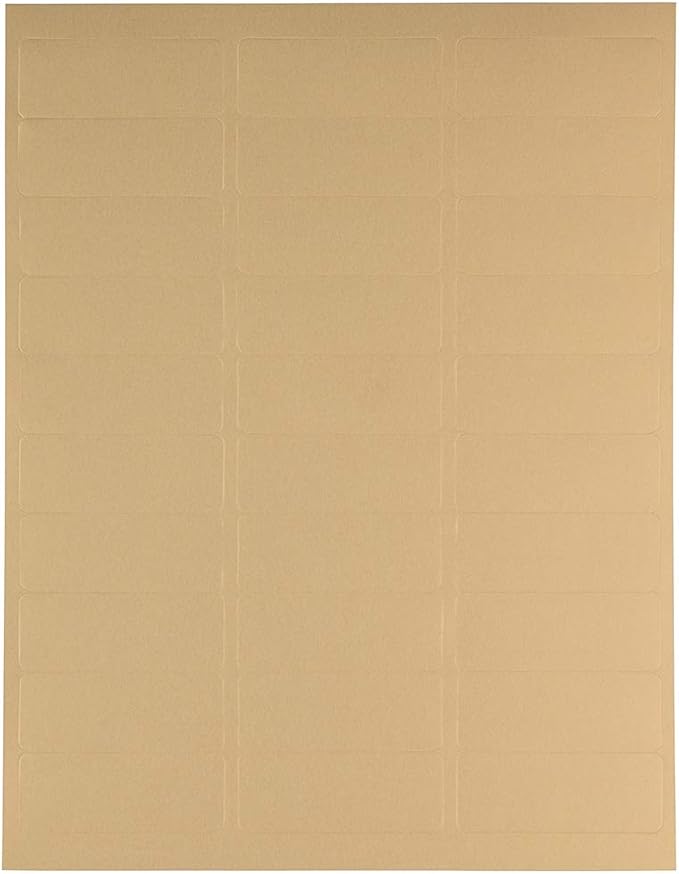JAM PAPER Return Address Labels - Standard Mailing - 1 x 2 5/8 - Gold Metallic - 120 Shipping Labels/Pack