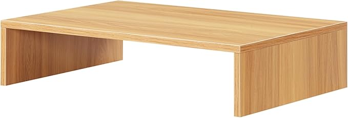 Convenience Concepts Designs2Go Small TV Riser 23.75", for TVs up to 26" - Contemporary TV or Computer Riser for Living Room, Modern Office, Den, Light Oak