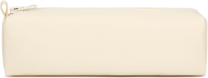 Pencil Case Lightweight and Durable Ideal Pencil Pouch for School and Office Supplies (Cream,Oxford)