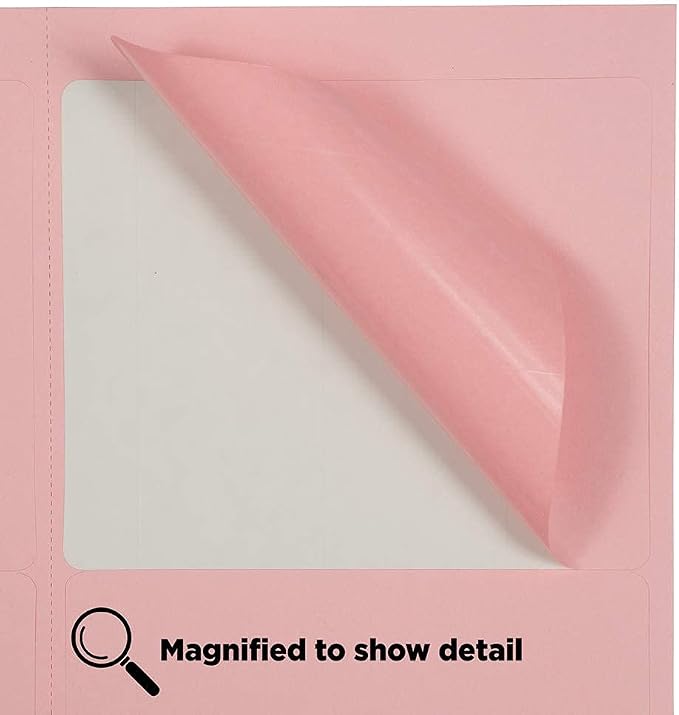 JAM PAPER Shipping Address Labels - Large - 3 1/3 x 4 - Baby Pink Pastel - 120/Pack