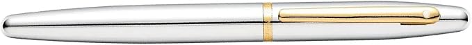 Sheaffer VFM Chrome Fountain Pen with Gold Tone Appointments and Medium Nib