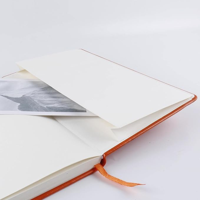 Journal notebook (A5-Lined,Orange Color),192 Pages, Medium 5.7X8.3 inches - 80 gsm Thick Paper, Hardcover