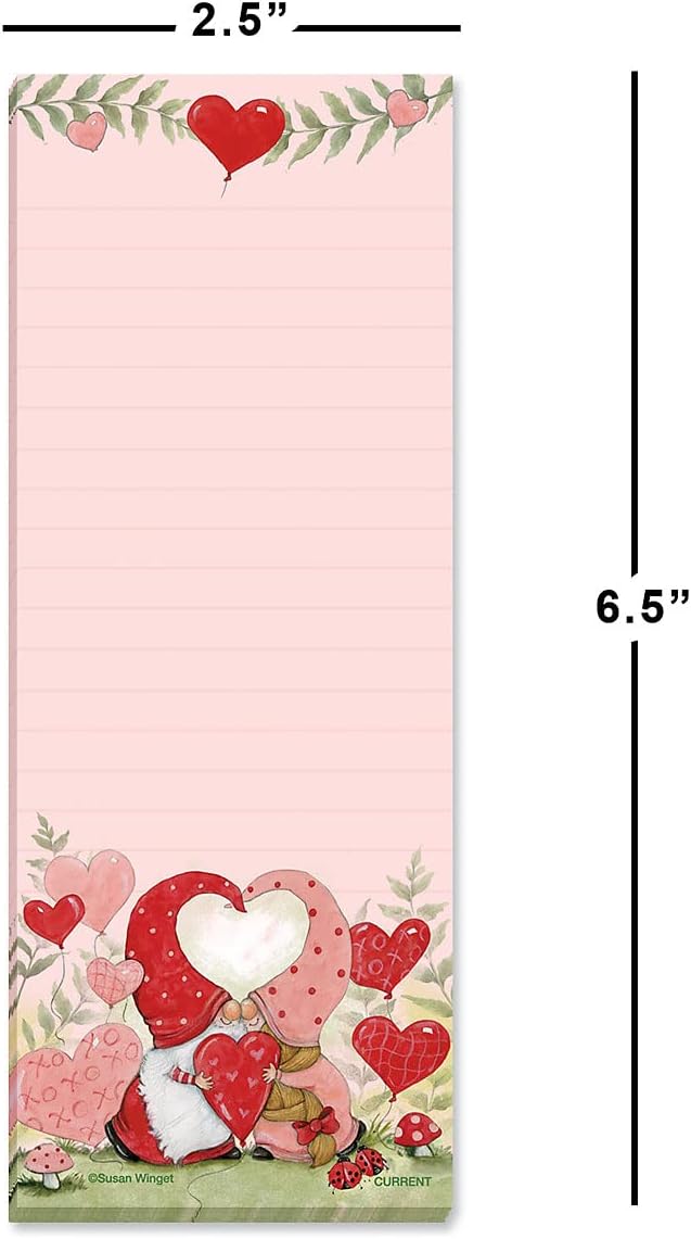 Current Seasonal Holiday Gnomes Magnetic Notepad Set – Set of 12 Mini Memo Pads, 30-Sheet Pads, 2½ x 6½ Inches, Easter, Christmas, Thanksgiving Shopping List, to-Do Notes, Printed in The USA