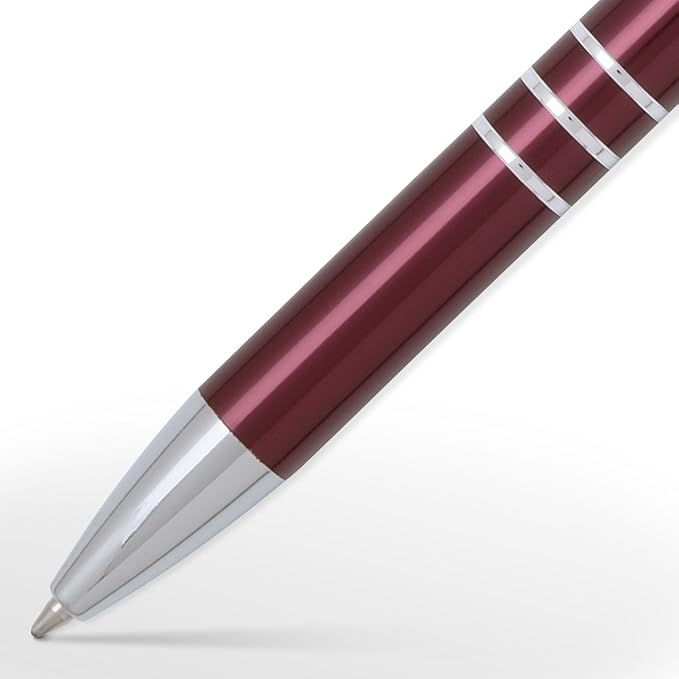 10 Personalized Engraved Classic Metal Ballpoint Pen & Mechanical Pencil Gift Set. Includes Case - Graphite Gray Color with Silver Accents. Black Ink.