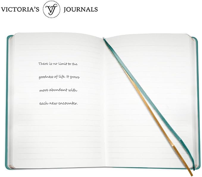 VICTORIA'S JOURNALS Vintage Journal Faux Leather Gilded Edge Hardcover | Retro Embossed Cover, Fountain Pen Friendly Paper, Premium Vegan Leather Notebook, Gilded Edges, Great for Gifting
