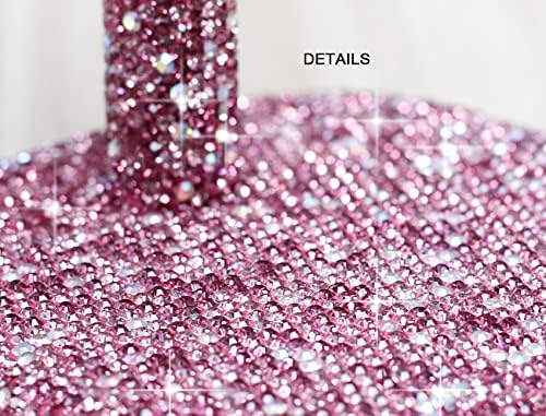 Bling Bling Crystal Phone Stand, Phone Holder for Desk, Desktop, Cradle Compatible with All Smartphones Mixed Rhinestones with Pink Magenta and Iridescent AB SL (Pink)