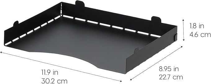 IRIS USA 4-Pack Stackable Metal Letter Tray Organizer, Black | Sort paperwork, documents, and office essentials with stackable trays designed for desks and workspaces