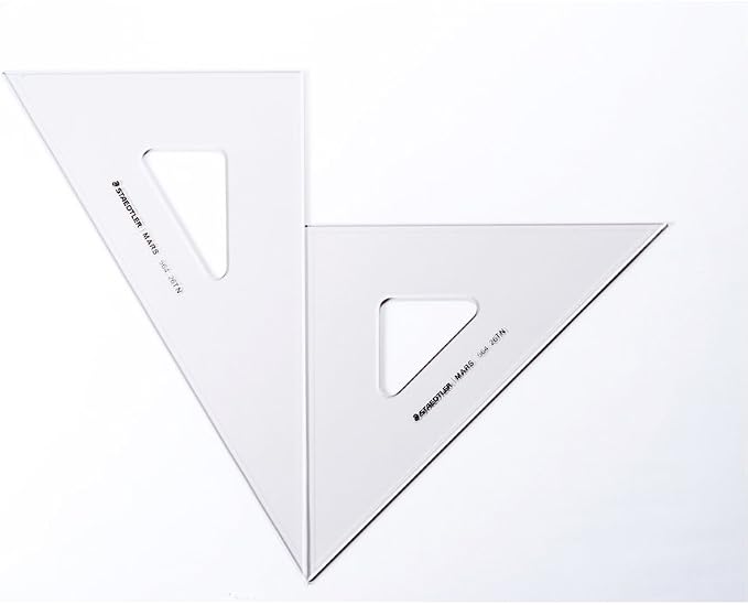 STAEDTLER 564 26 TN Ruler Triangle Ruler for Drafting Set Ink Edge Mars