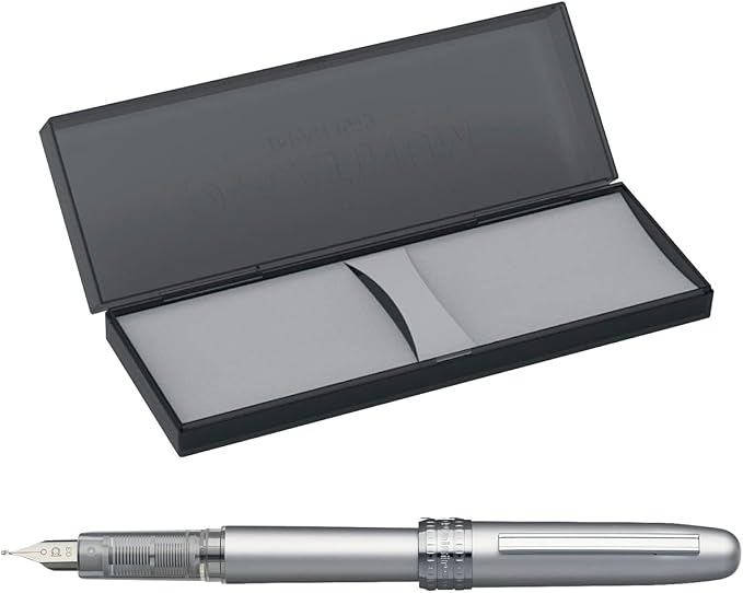 Platinum Fountain Pen, Plaisir Medium Nib, Ice White (PGB-1000B-#3-M)