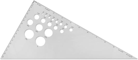 Alumicolor Aluminum 12 Inch Calibrated Drafting Triangle, 30/60/90 Degree