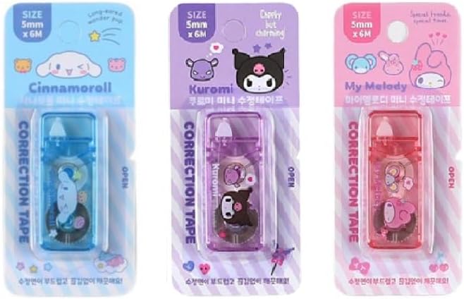 Cute Correction Tape, 3 Count