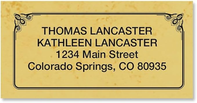 Antique Personalized Return Address Labels- Set of 144, Large Self-Adhesive, Flat-Sheet Labels, by Colorful Images