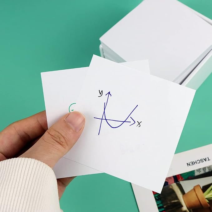 MEI YI TIAN White Blank Memo Notes Cube 3x3 Inch Office Paper Memo Sheets Non-Sticky Memo Pad Cubes for Home Office Taking Notes and Reminders Writing Supplies
