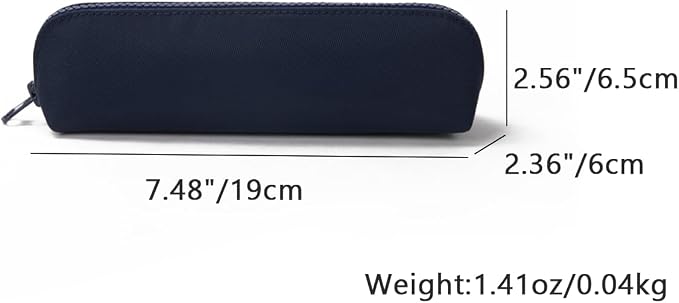 Pencil Case Small Pencil Pouch Slim (Royal Blue, Oxford)