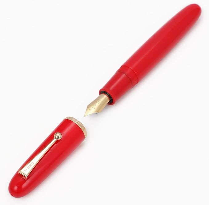 Jinhao 9019 Fountain Pen Dadao Series Vivid Red #8 Heartbeat Fine Nib Large Converter Smooth Writing Instrument