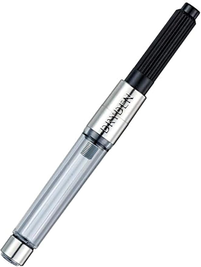 Dryden Designs Fountain Pen - Medium Nib and Fine Nib | Includes Luxury Box, 6 Ink Cartridges - 3 Black 3 Blue and Ink Refill Converter - Mysterious Blue